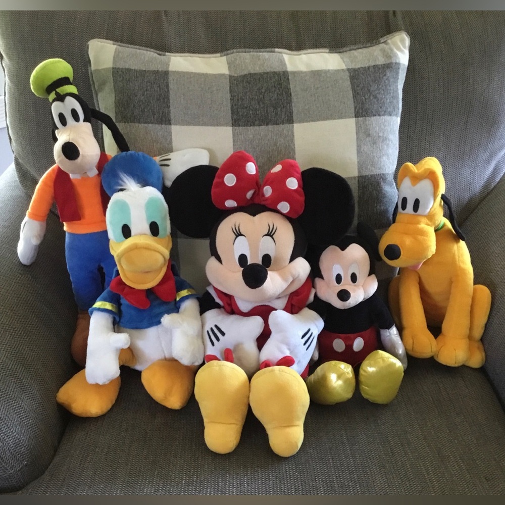 Disney Mickey Mouse Stuffed/Plush Toys Lot/Bundle of 5